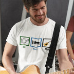 T-shirt Manger le sommeil Jouer Guitare<br><div class="desc">Je suis dans un groupe. J'adore les accords de guitare.</div>