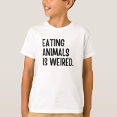T-shirt Manger Les Animaux Est Végétal Poivré (Devant)