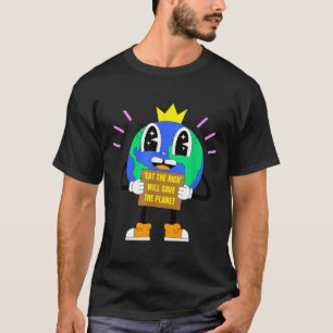 T-shirt Manger les riches sauvera la planète protestation