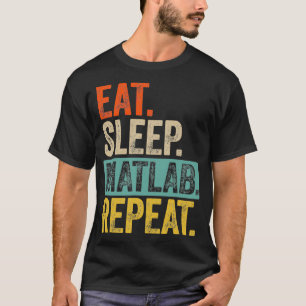 T-shirt Manger matlab répétition rétro vintage
