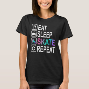 T-shirt Manger Patinage de sommeil Répéter patinage artist