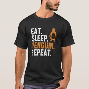 T-shirt Manger Penguin de sommeil Répéter Empereur Sea Bir