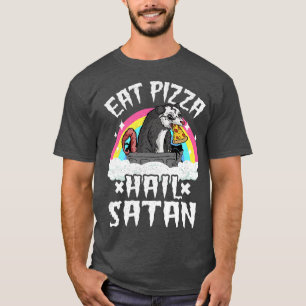 T-shirt Manger Pizza Hail Satan Opossum Punk Band Death Me