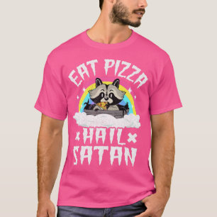 T-shirt Manger Pizza Hail Satan Raccoon Punk Band Death Me