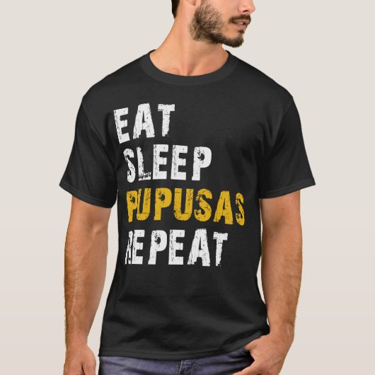T-shirt manger poupusas de sommeil répéter (Devant)