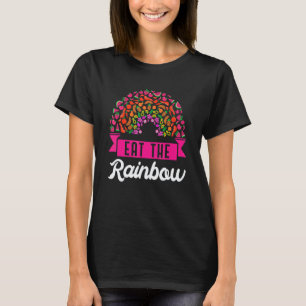 T-shirt Manger Rainbow Végétalien Végétarien Végétalisme V
