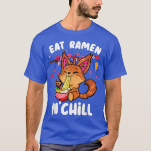 T-shirt Manger ramen N'chill principal coon ramen chat kaw