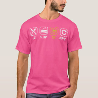 T-shirt Manger Renard de sommeil Répéter Canidae Caninae R