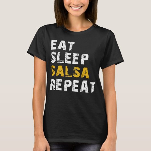 T-shirt manger salsa de sommeil (Devant)