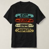 T-shirt Manger Sleep Anime Répéter Ramen Kawaii Japonais M (Design devant)