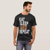 T-shirt Manger Sleep Bake Répéter Cookie Cupcake (Devant entier)