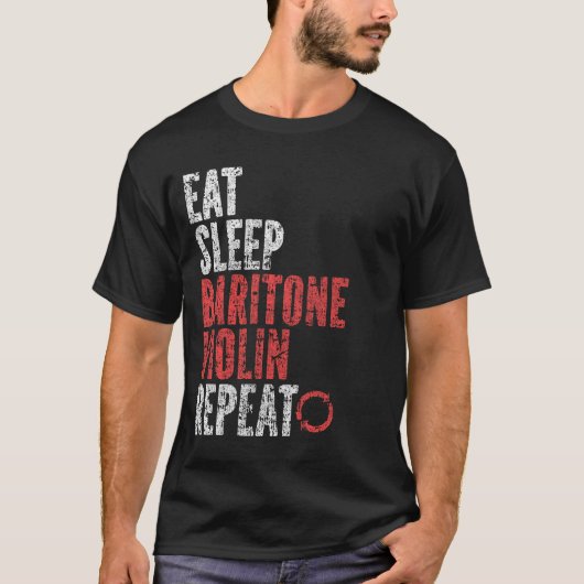 T-shirt Manger Sleep Baritone violon Répéter (Devant)