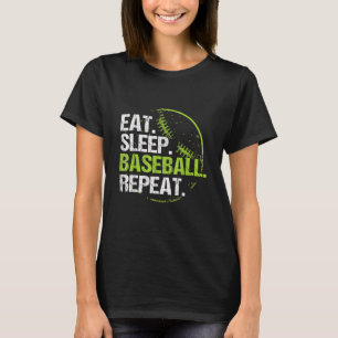 T-shirt Manger Sleep Baseball entraînement pratique de rép