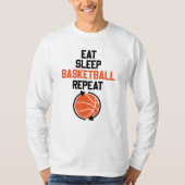 T-shirt Manger Sleep Basketball Répéter l'idée cadeau Drôl (Devant)