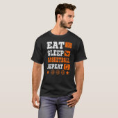 T-shirt Manger Sleep basketball Répéter Premium (Devant entier)