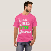 T-shirt Manger Sleep Bass Drum Répéter Bande de Marching (Devant entier)