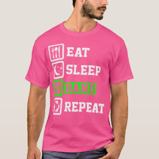 T-shirt Manger Sleep Bass Drum Répéter Bande de Marching