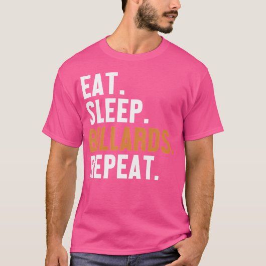T-shirt Manger Sleep Billiards Répéter Pool Snooker Balls (Devant)