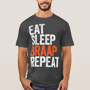 T-shirt Manger Sleep Braap Répéter Bicycle Motocross Cadea