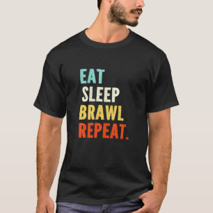 T-shirt Manger Sleep Brawl Répéter Gamer T Shirt