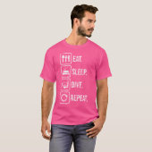T-shirt Manger Sleep Dive Répéter Plongée Plongée Plongée (Devant entier)