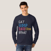 T-shirt Manger Sleep Enseignant Stem Enseignant (Devant entier)