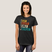 T-shirt Manger Sleep Golf Répéter Golfing Golf Golf Quotes (Devant entier)
