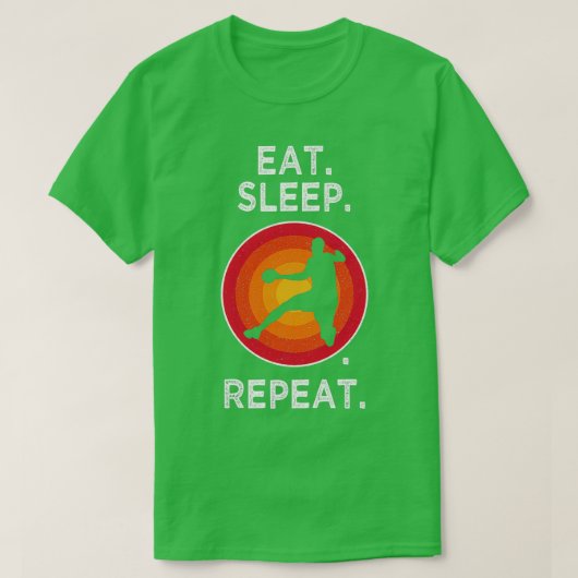 T-shirt Manger Sleep Handball Handball Handball Répéter Ha (Design devant)