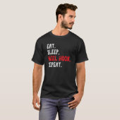 T-shirt Manger Sleep Heel Hook Répéter brésilien Jiu Jitsu (Devant entier)