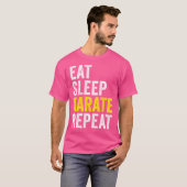 T-shirt Manger Sleep Karate Répéter Funny Karate Lover (Devant entier)