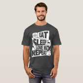 T-shirt MANGER SLEEP koi fish REPEAT Funny koi fish Funny (Devant entier)