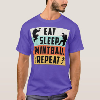 T-shirt Manger Sleep Paintball Répéter Softair Sports Love