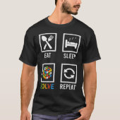 T-shirt Manger Sleep Résolvez Répéter Speedsolution Speedc (Devant)