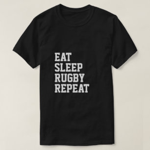 T-shirt Manger Sleep Rugby Répéter Sport Thème