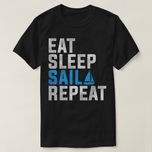 T-shirt Manger Sleep Sail Répéter Sailing (Design devant)