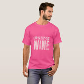 T-shirt Manger Sleep Ski Design Vin (Devant entier)