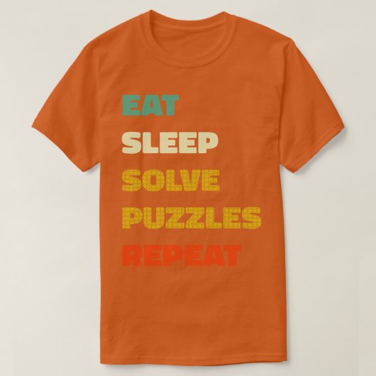 T-shirt Manger Sleep Solve Puzzles Répéter Puzzle Lover (Design devant)