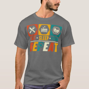 T-shirt Manger Sleep Vegan Répéter Vegetable Vegetable Veg