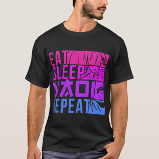 T-shirt Manger Sleep Yaoi Répéter Fujoshi Anime Boy Gay Ma