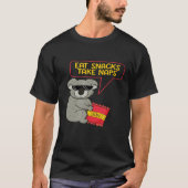 T-shirt Manger Snacks Nap Restauration rapide Koala Ours H (Devant)