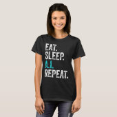 T-shirt Manger Sommeil AI Répéter (Devant entier)