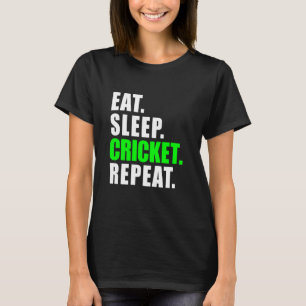 T-shirt Manger Sommeil Cricket Sport Pakistan Femmes Homme