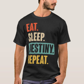 T-shirt Manger Sommeil Destin Répéter Drôle Vidéos Jeux Je