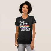 T-shirt Manger Sommeil Fierté Répéter (Devant entier)
