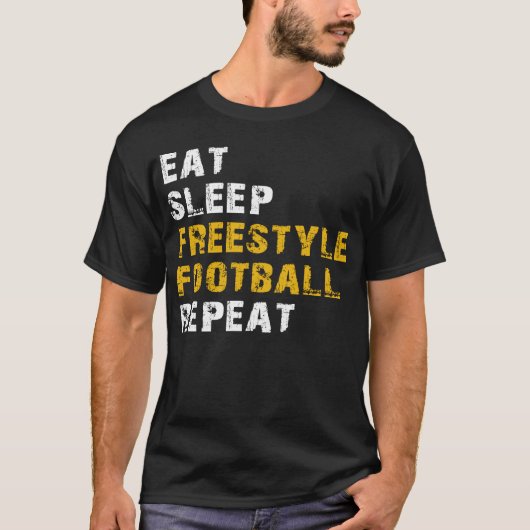 T-shirt manger sommeil freestyle répéter (Devant)