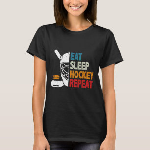 T-shirt Manger Sommeil Hockey Répéter Amateurs de Hockey s