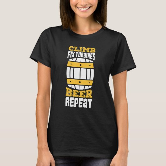 T-shirt Manger Sommeil Monter Fixer Vertical Vent Turbine (Devant)