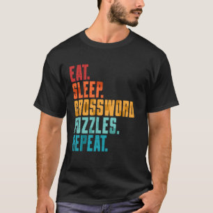 T-shirt Manger Sommeil Mots Croisés Répéter Amoureux des M