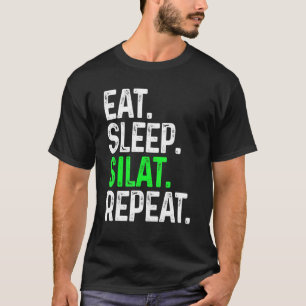 T-shirt Manger Sommeil Silat Répéter Arts Martiaux Combat