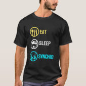 T-shirt Manger Sommeil Synchro Synchronisation Natation Ar (Devant)